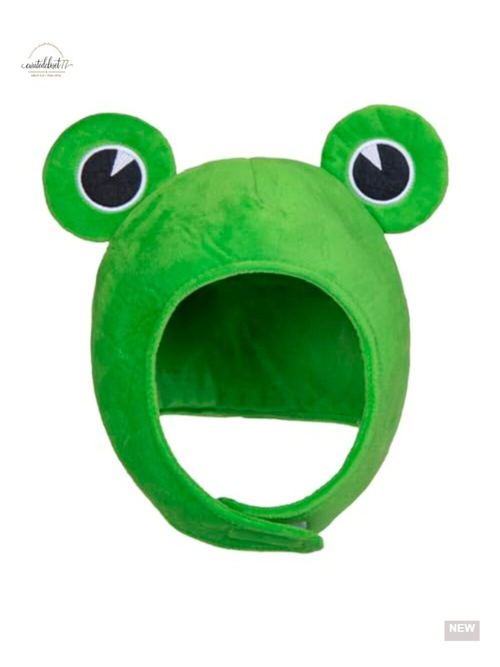 Plush Frog Hat Green Frog Ears Hooded Cap for Halloween Costume Cosplay